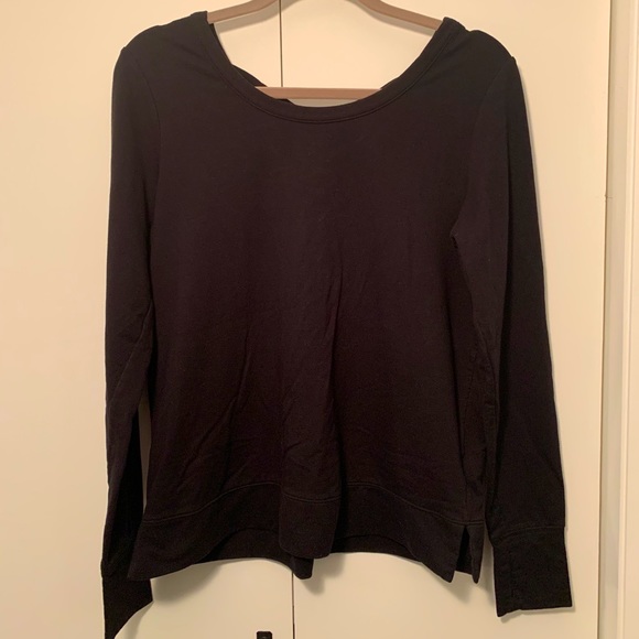 Old Navy Tops - Old Navy M Lattice Back, Active Sweatshirt, Black
